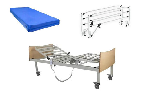 Pack Cama Estrado Articulado Elétrico ORTHOS com Grades e Colchão