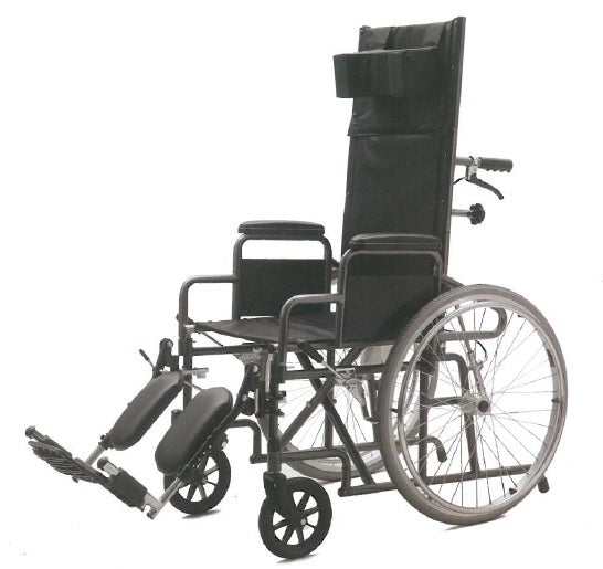 Cadeira Rodas Cama com suporte cabeça, patins elevatórios, aço, BIORT